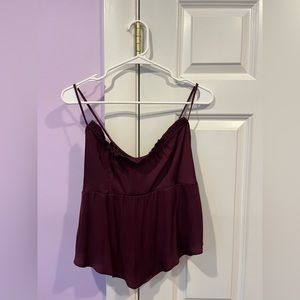 Satin dark purple tank (Free People, S)